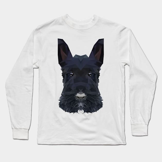 Scottish Terrier Long Sleeve T-Shirt by Edwardmhz